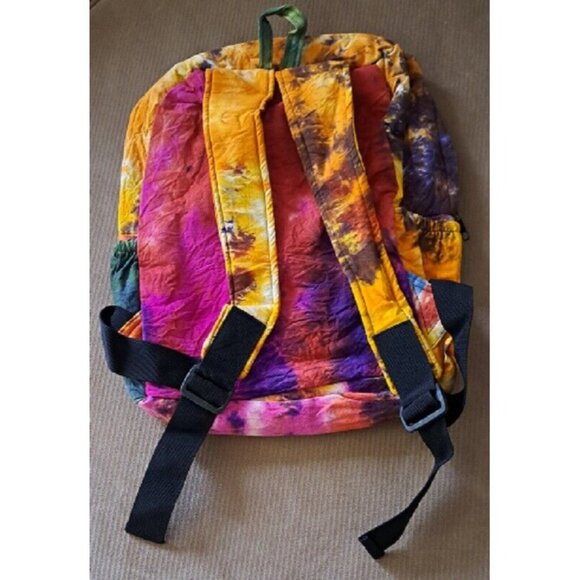 New Cheshire Cat Tie Dye Alice in Wonderland Cotton School Backpack Disney NWT - Picture 2 of 4